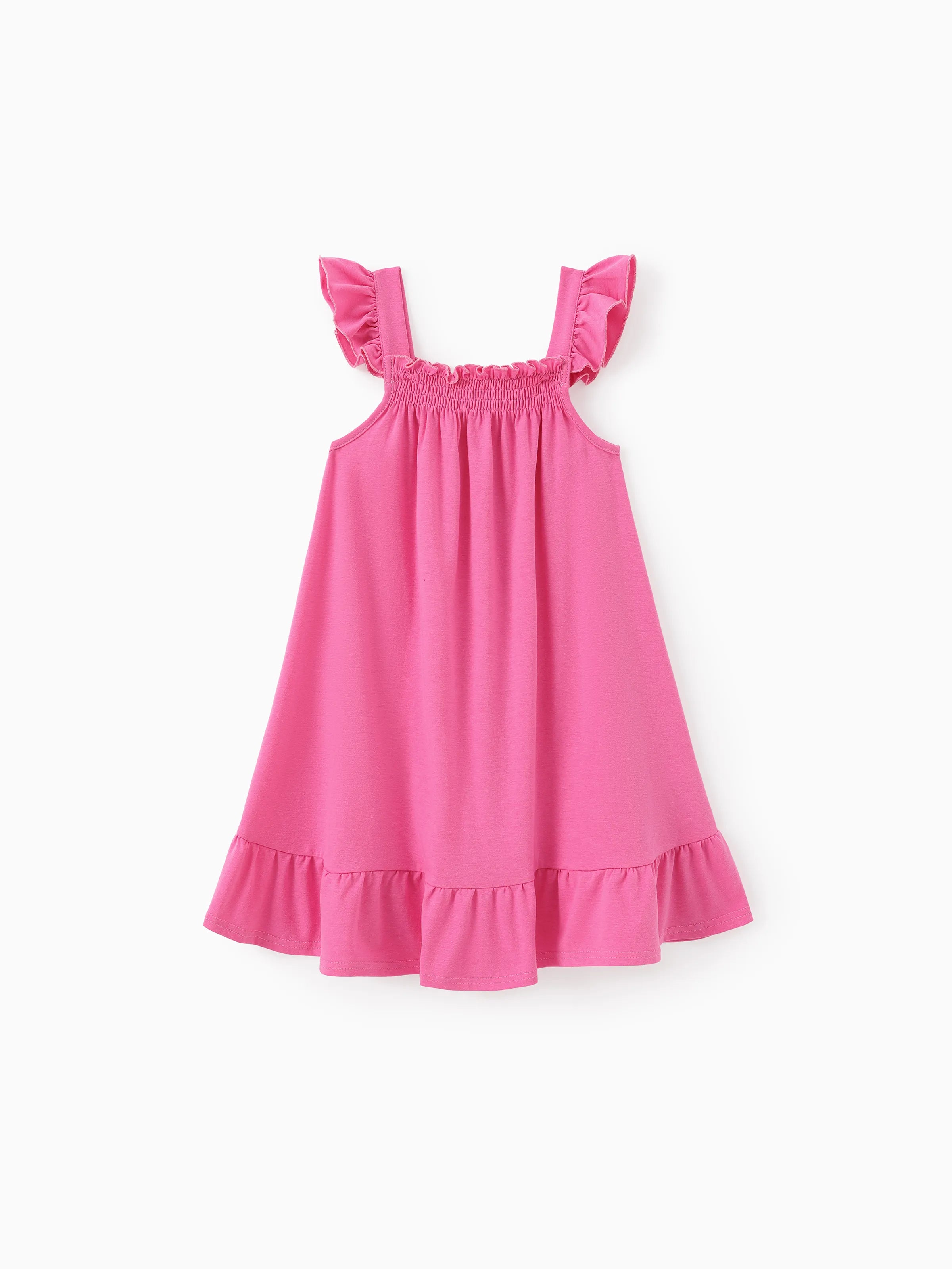3-Pack Toddler/Kid Girl Childlike Flutter-sleeve Dresses Hot Pink, Hot Pink / 8-9 Years 3-Pack Toddler/Kid Girl Childlike Flutter-sleeve Dresses Hot Pink, Hot Pink / 8-9 Years
