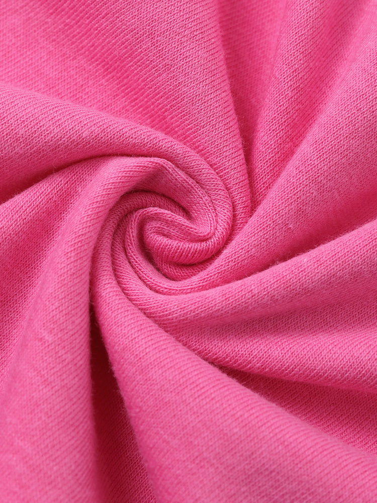 Lot de 3 robes enfantines à manches flottantes pour petite fille, rose vif