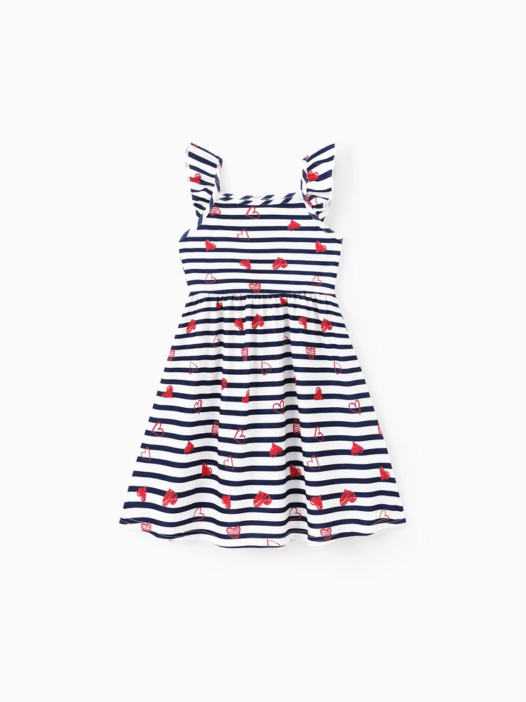 Lot de 3 robes enfantines à manches flottantes pour petite fille, rose vif