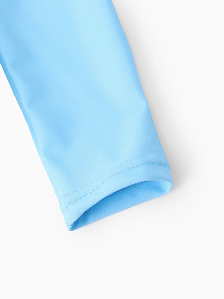 Disney Stitch Kleinkind/Kind Mädchen Tropische Pflanze Rüschen 2 Stück UPF 50+ Badeanzug  blau