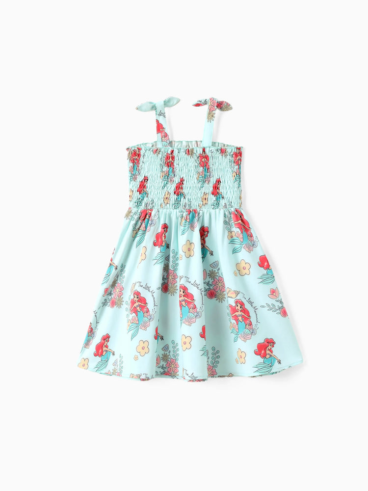 Disney Prinzessin Ariel 1tlg. Kleinkind-Mädchen Figurdruck Blumenkleid Grün
