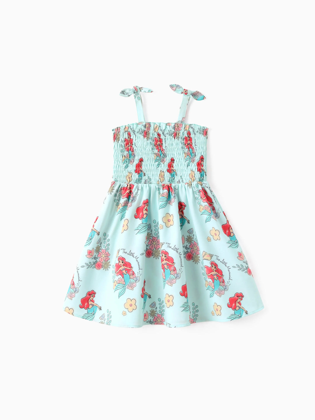 Disney Prinzessin Ariel 1tlg. Kleinkind-Mädchen Figurdruck Blumenkleid Grün