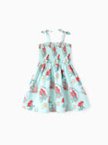 Disney Prinzessin Ariel 1tlg. Kleinkind-Mädchen Figurdruck Blumenkleid Grün