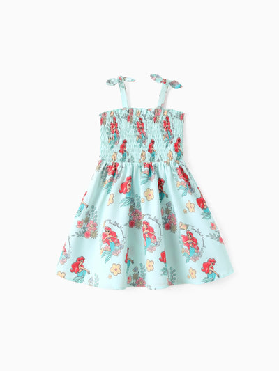 Disney Prinzessin Ariel 1tlg. Kleinkind-Mädchen Figurdruck Blumenkleid Grün