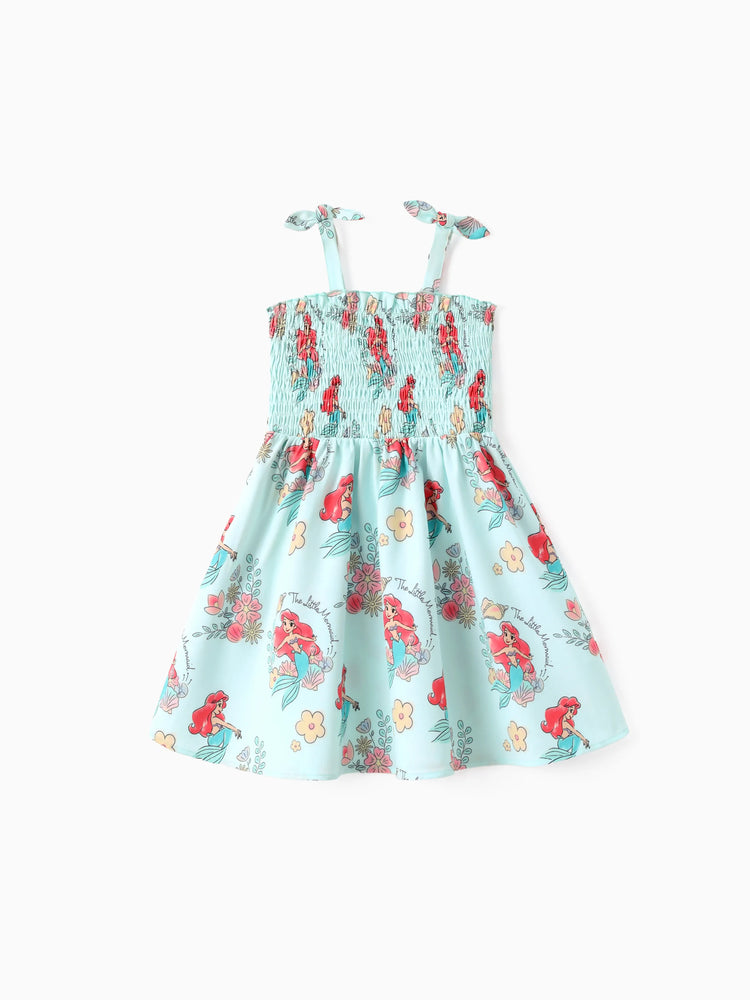 Disney Prinzessin Ariel 1tlg. Kleinkind-Mädchen Figurdruck Blumenkleid Grün