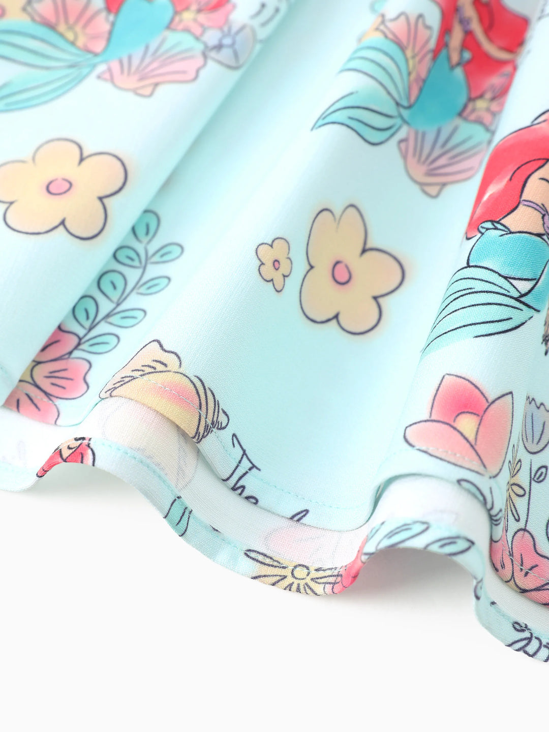 Disney Prinzessin Ariel 1tlg. Kleinkind-Mädchen Figurdruck Blumenkleid Grün
