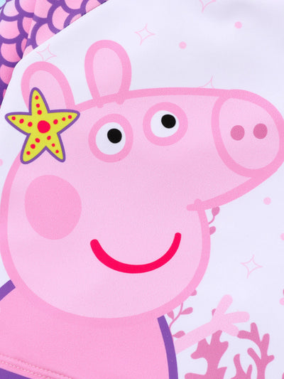 Peppa Pig Toddler Girl Fish 2pcs Scale Ombre Pattern UPF 50+ Swimsuit Set Pink