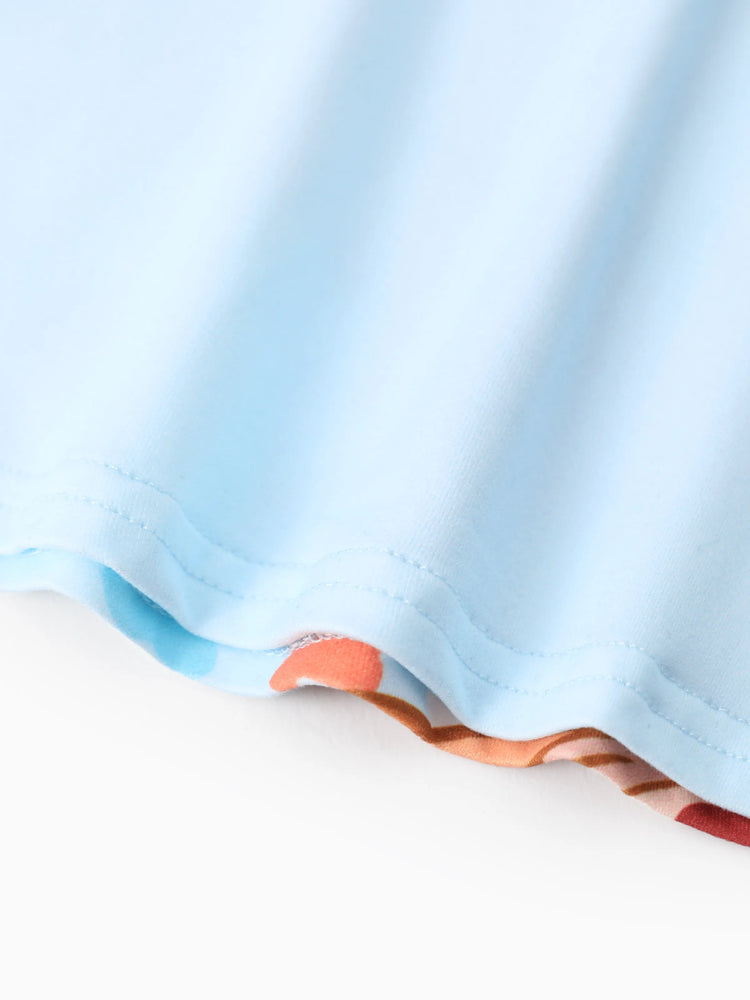 Débardeur à nœud papillon motif arc-en-ciel Skye pour petite fille, bleu clair, 1 pièce