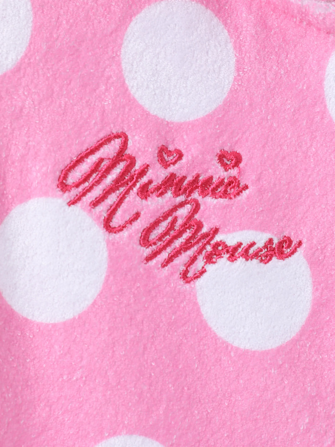 Disney Micky und Freunde Kleinkind Mädchen 1 Stück Minnie Maus Polka Dot Muster Kapuzenreißverschluss Rüschensaum Schwimmen Vertuschung rosa