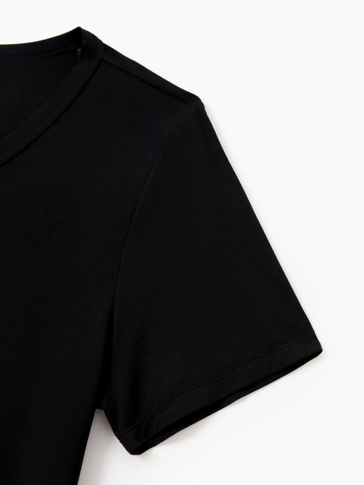 Pyjama familial en bambou, imprimé sur le thème de l'espace, ensemble de pyjama assorti à manches courtes (ajusté pour les enfants) blanc