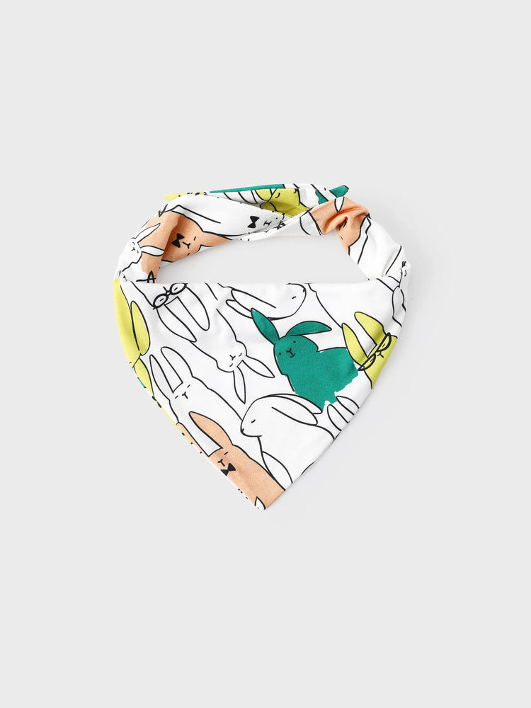 Bamboo Family Pajamas Rabbit Print Short-sleeve Matching Pajama Set (Snug-Fitting for Children) White