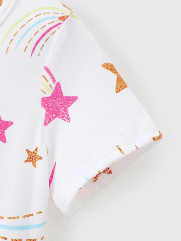 3-Pack Toddler Girl Childlike Printed Dresses Pink