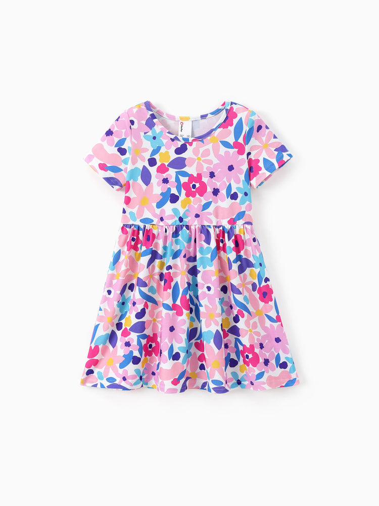3-Pack Toddler Girl Childlike Printed Dresses Pink