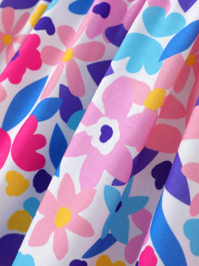 Paquete de 3 vestidos estampados infantiles para niña pequeña, color rosa