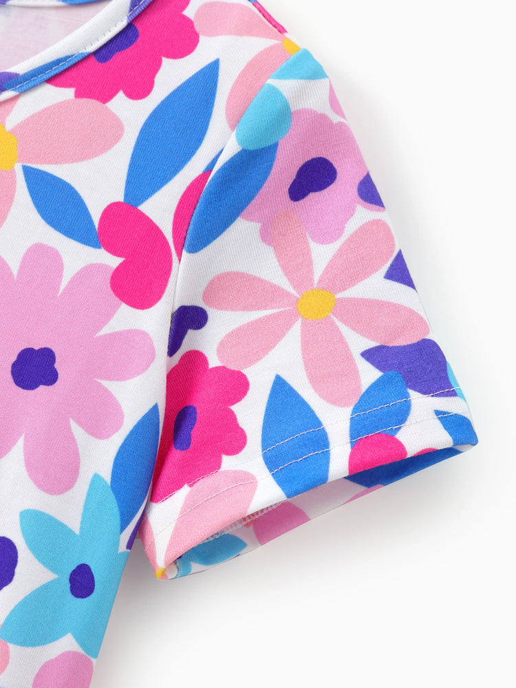 3-Pack Toddler Girl Childlike Printed Dresses Pink