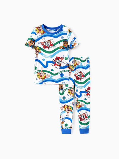 PAW Patrol Bamboo Toddler Boy 2pcs Chase/Marshall/Rubble Snug-Fitting Pajamas Set Blue