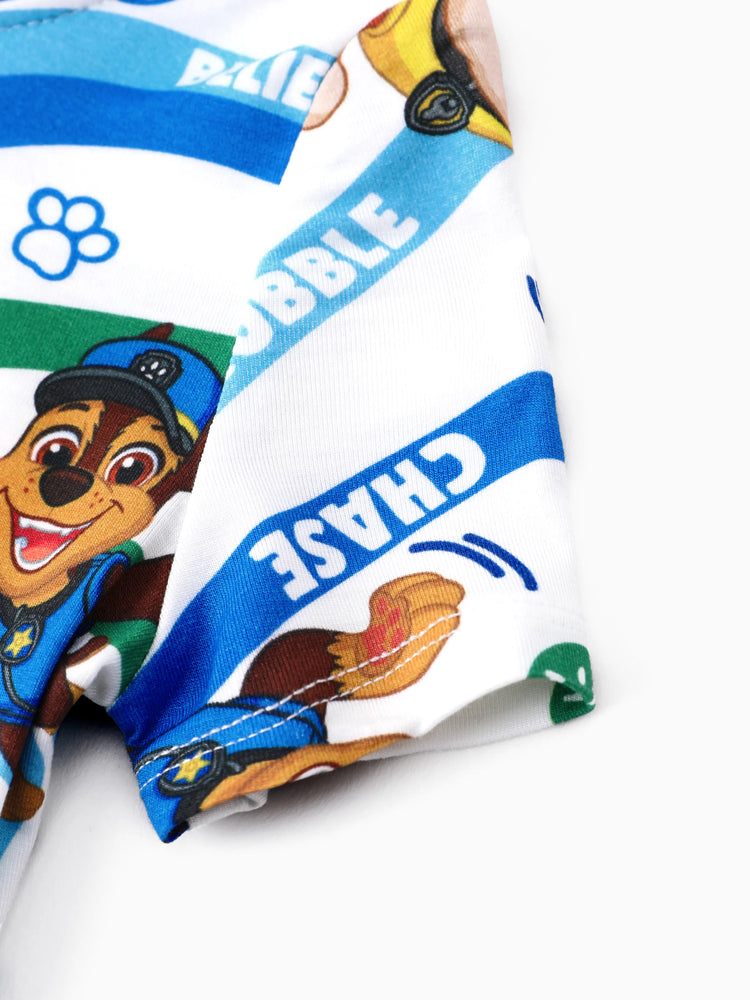 Ensemble pyjama 2 pièces en bambou pour tout-petit garçon, motif Chase/Marshall/Rubble, bleu