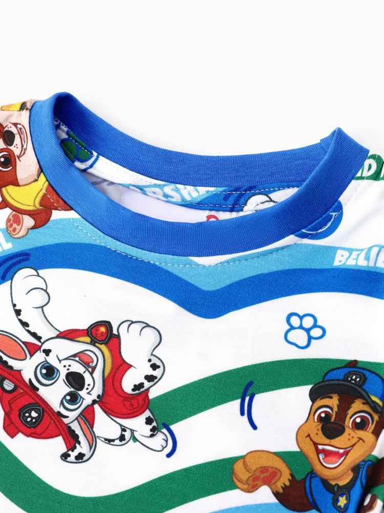 Ensemble pyjama 2 pièces en bambou pour tout-petit garçon, motif Chase/Marshall/Rubble, bleu