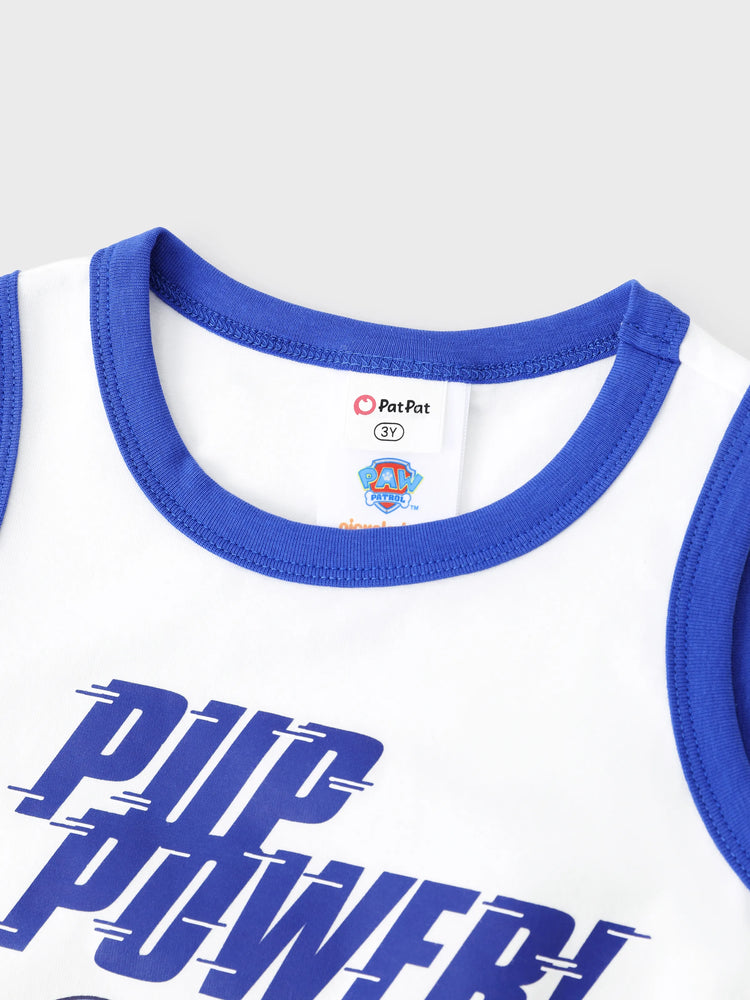 Débardeur en coton blanc pour tout-petit garçon, 1 pièce, La Pat' Patrouille, Chase, Marshall, Skye et Ruben