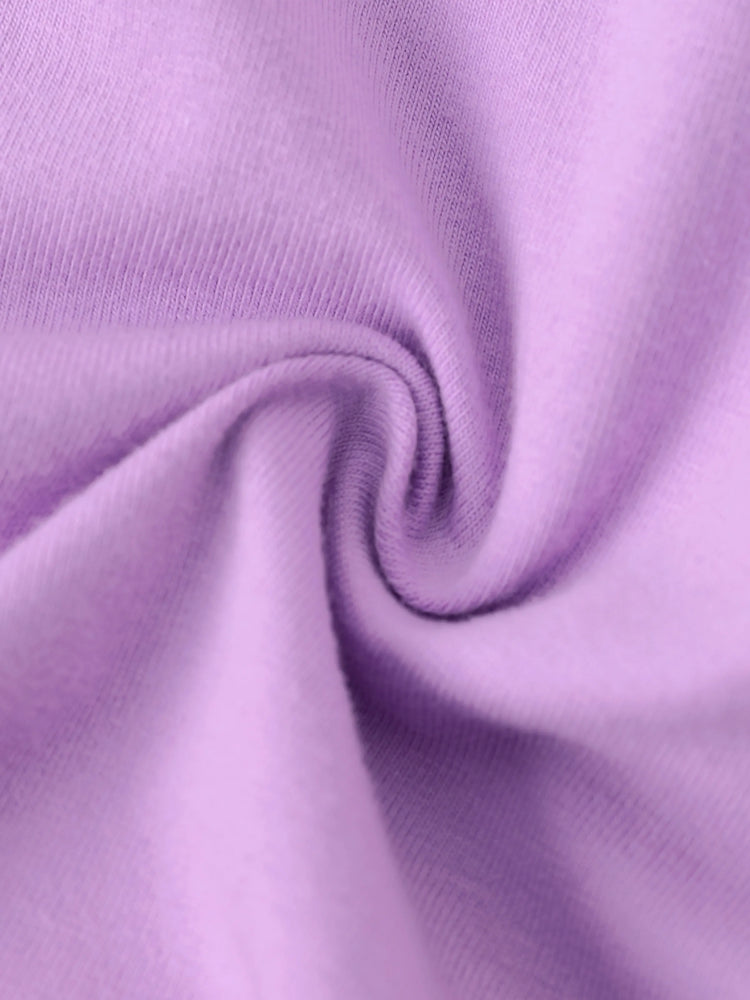 Disney Stitch Toddler/Kid Girl 2pcs Cotton Character Heart Floral Pattern Gradient Mesh Dress Purple