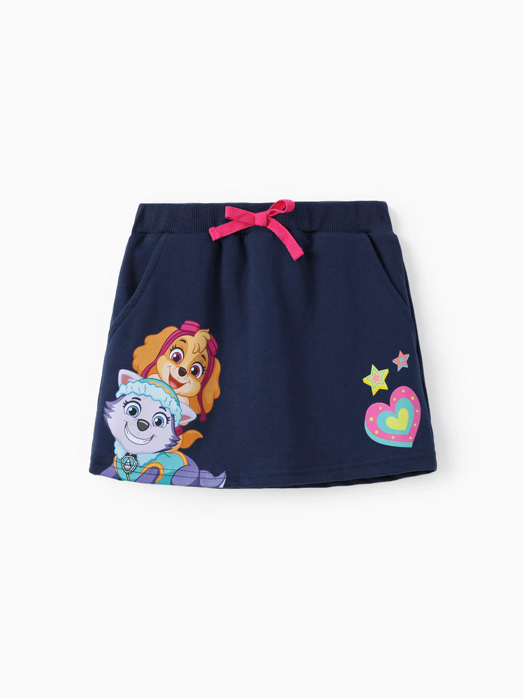 PAW Patrol Toddler Girl 1pc Skye And Everest Heart Pattern Skirtleggings Deep Blue