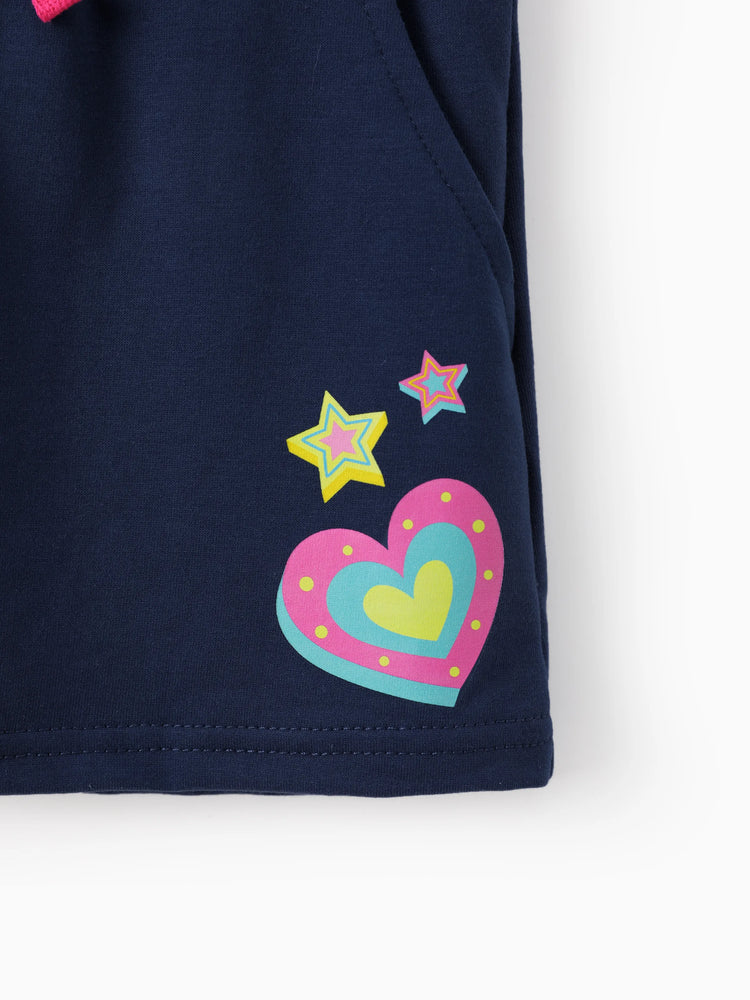 PAW Patrol Toddler Girl 1pc Skye And Everest Heart Pattern Skirtleggings Deep Blue