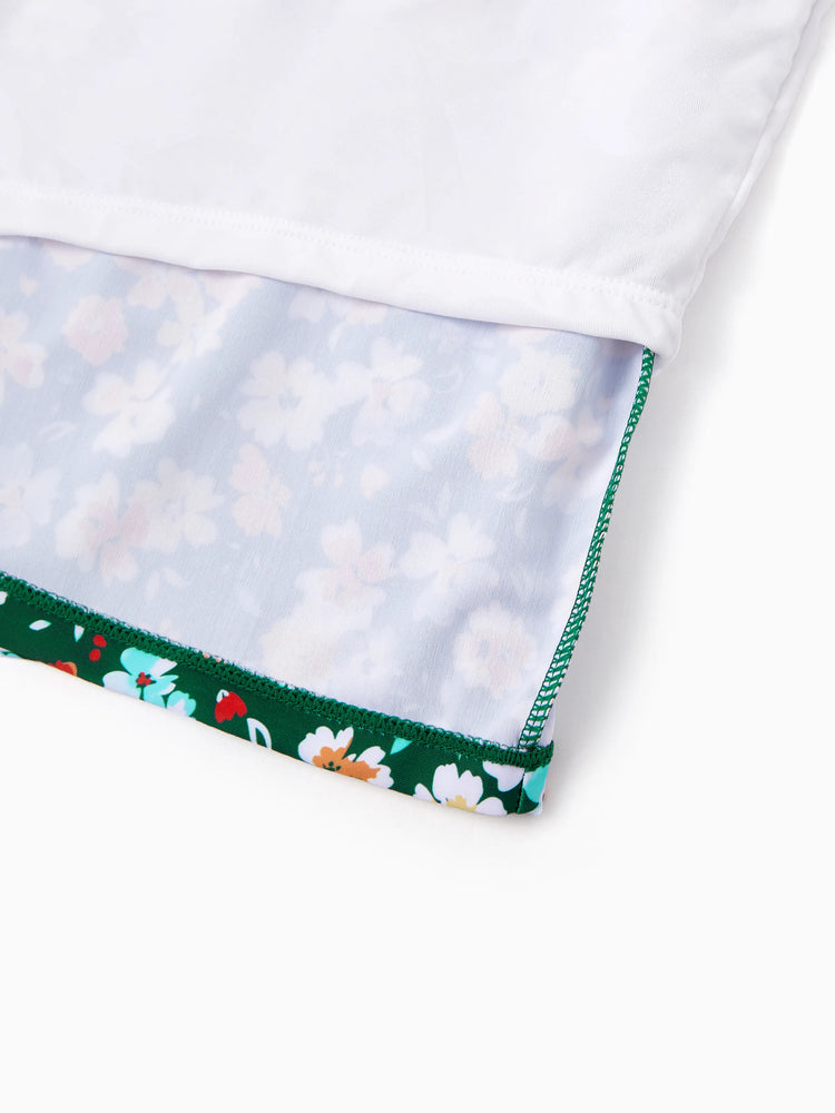 Family Matching Flora Swim Trunks or Strap two-piece Swimsuit
 Dark Green