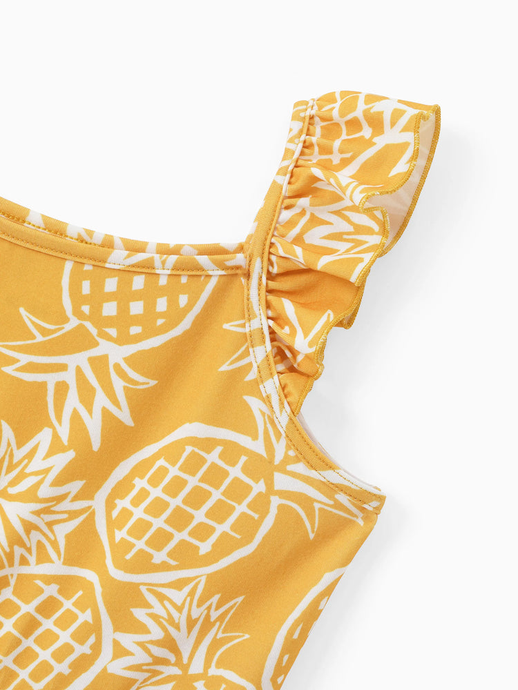 Lot de 3 robes enfantines à manches flottantes vert clair pour petite fille