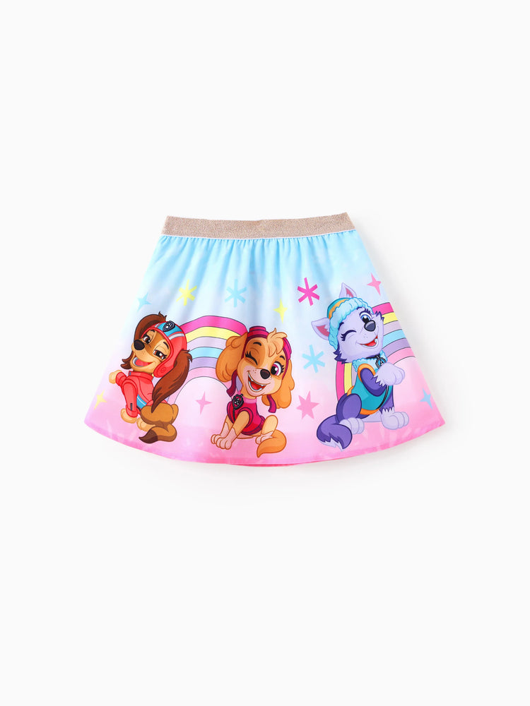 PAW Patrol Toddler Girl 1pc Skye Everest And Liberty Stars print Gradient Skirt Light Blue