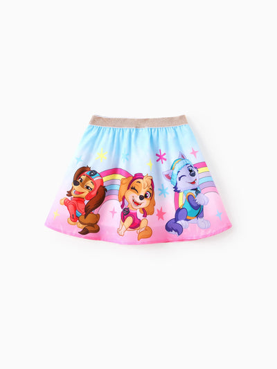 Jupe dégradée bleu clair pour petite fille, motif étoiles Skye, Everest et Liberty, Pat' Patrouille