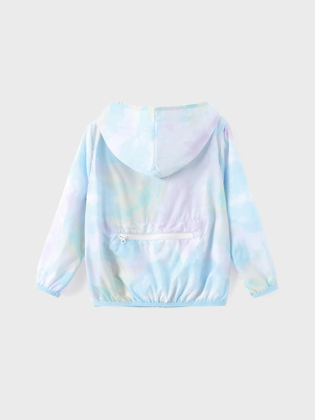 Disney Frozen Toddler Girl 1pc Elsa Tie-dyed print Zipper Hooded Storage Sun Protection Jacket Multi-color