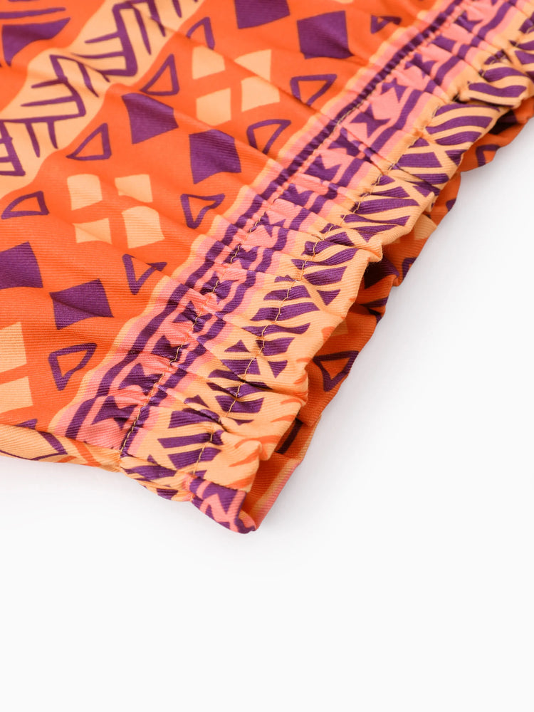 Conjunto de 2 piezas de camiseta sin mangas y pantalones cortos anudados de algodón Moana para niña pequeña de Disney, color naranja