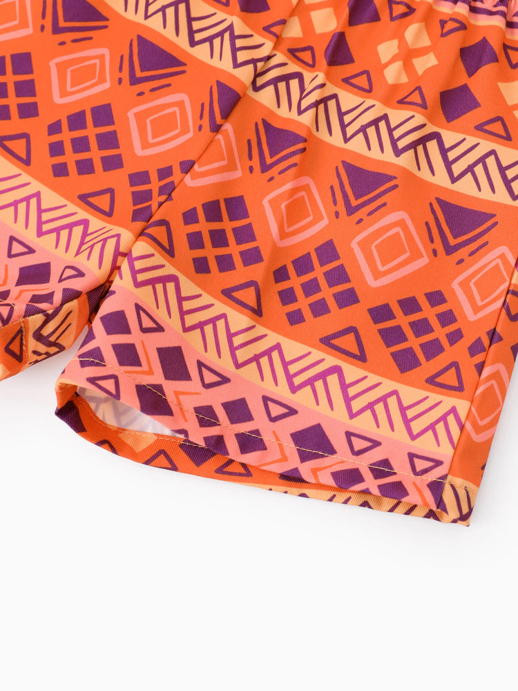 Conjunto de 2 piezas de camiseta sin mangas y pantalones cortos anudados de algodón Moana para niña pequeña de Disney, color naranja