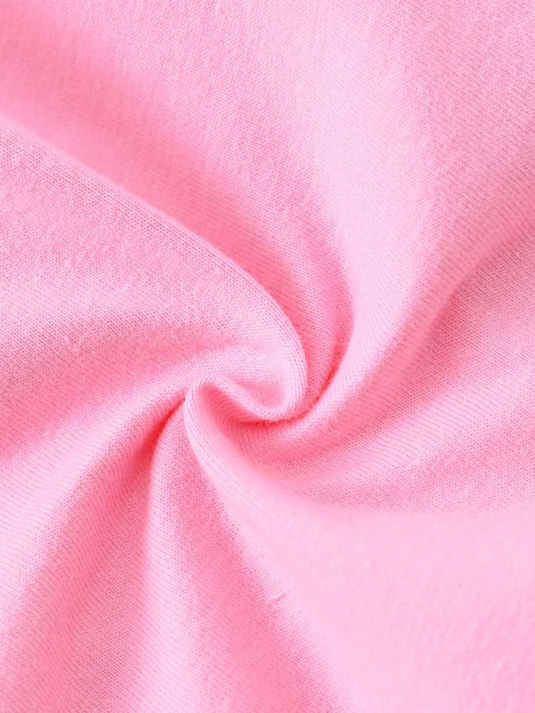 Conjunto de 2 piezas de camiseta sin mangas y pantalones cortos con nudo de algodón con estampado floral de Moana, Tiana y Rapunzel para niña pequeña de Disney, color rosa