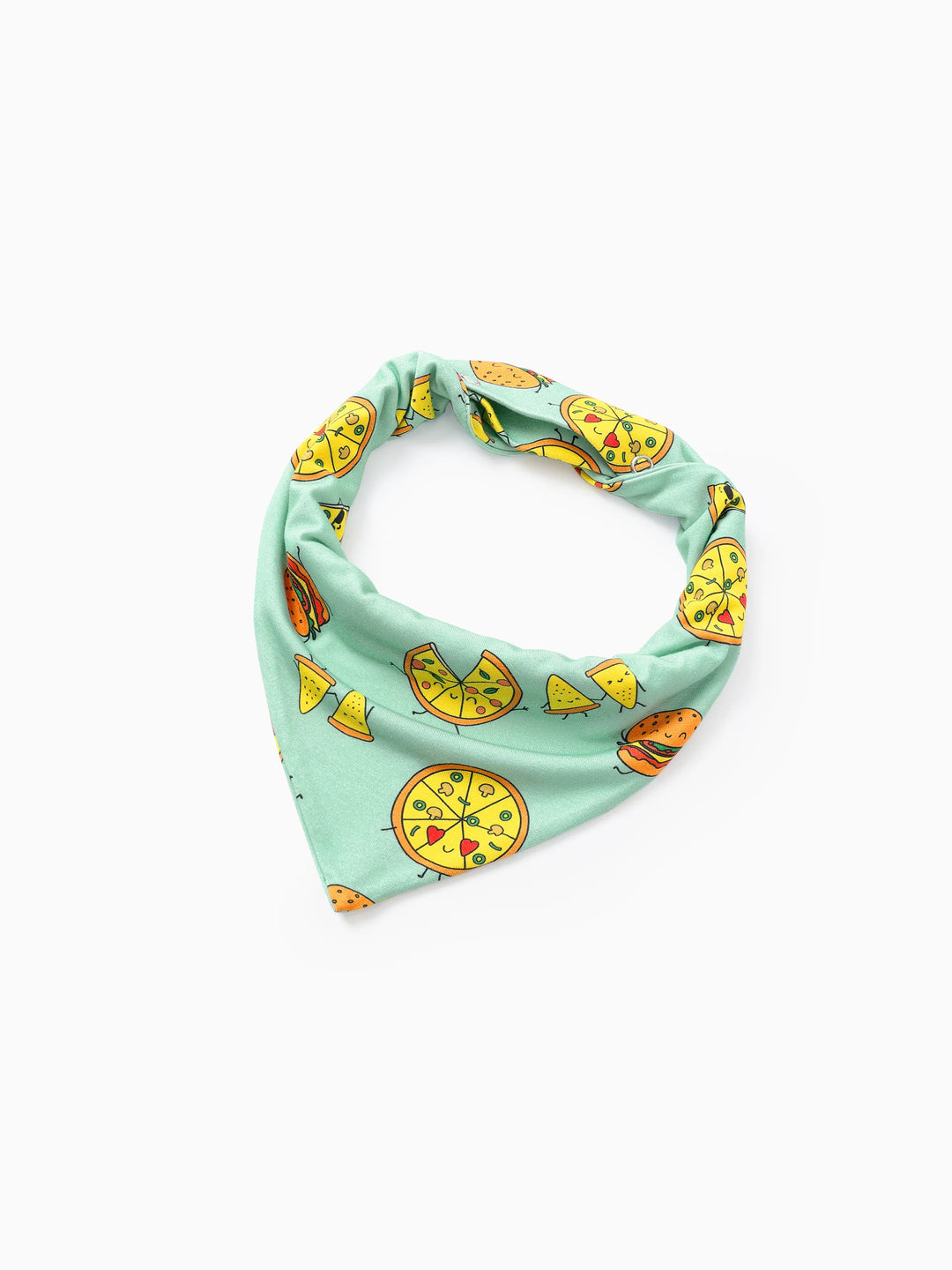 Pijama familiar de bambú verde menta con estampado de dibujos animados de comida, manga corta y pantalones largos, conjunto de pijama a juego (ajuste ceñido para niños), azul claro