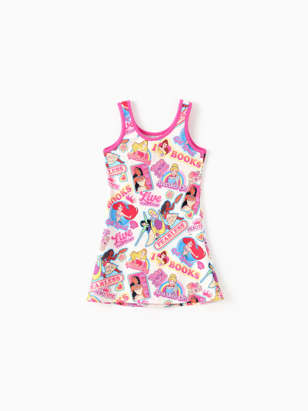Disney Princess Toddler Girl Ariel/Moana Naia™ Tank Dress Pink