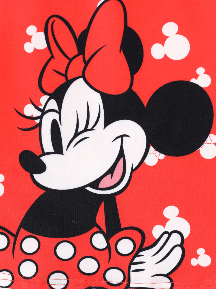 Disney Mickey and Friends Toddler/Kid Girl Naia? Minnie Mouse Pattern Colorblock Tank Dress Red