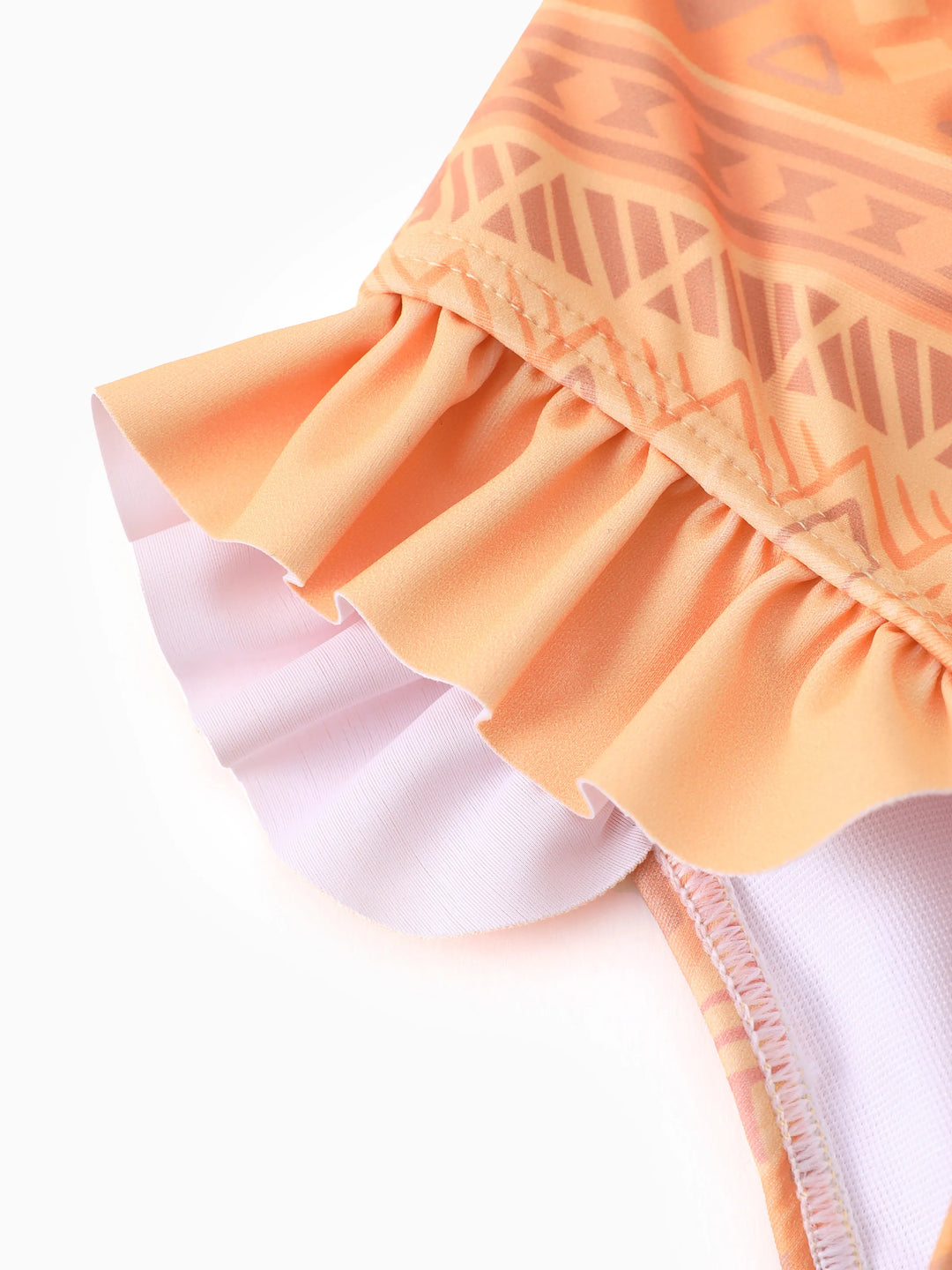Disney Princess Girls Swimsuit Ariel Summer Rash Guard 2 Pieces Bathing Suits Beach Tankini Set Orange