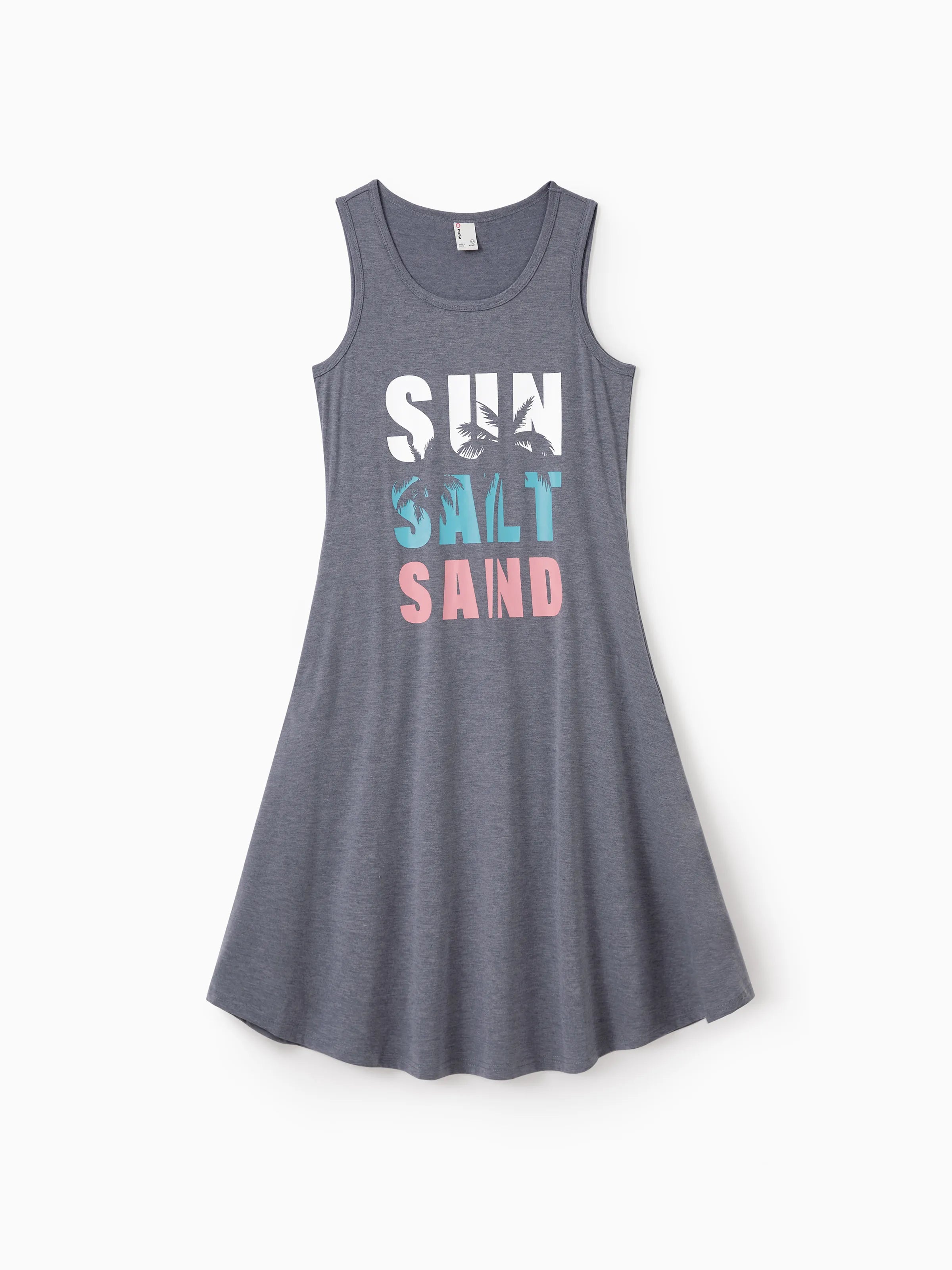 Daddy & Son Letter Print Sleeveless Tank Top Set Grey, Grey / Baby / 9-12M Daddy & Son Letter Print Sleeveless Tank Top Set Grey, Grey / Baby / 9-12M
