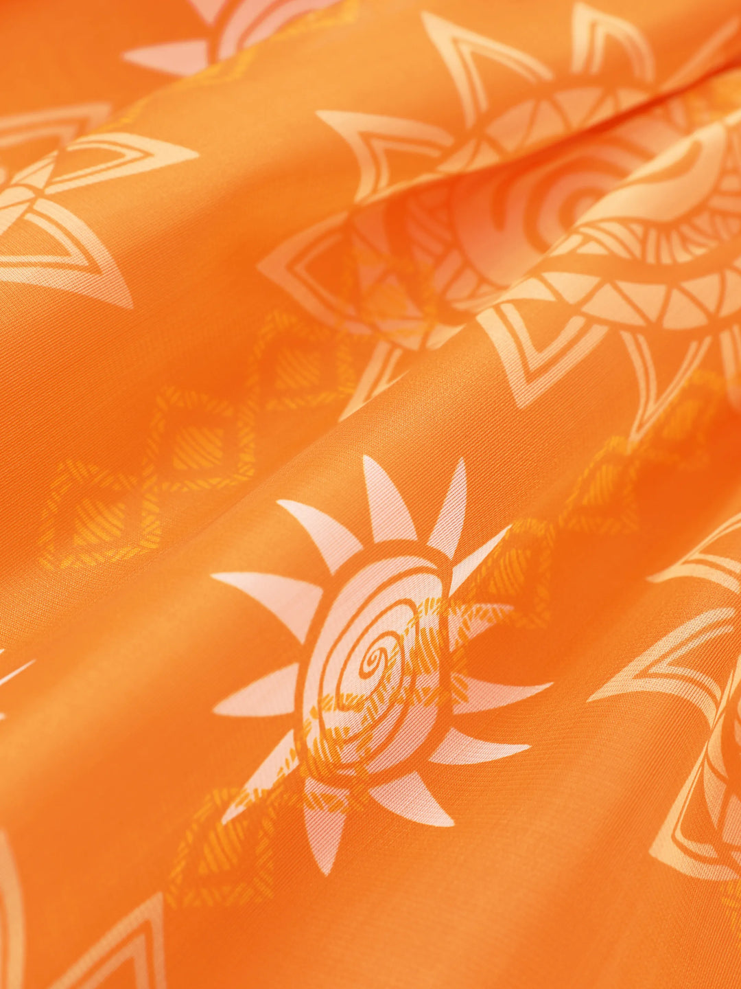 Robe en tulle à manches volantées et imprimé soleil Moana pour petite fille, princesse Disney, orange