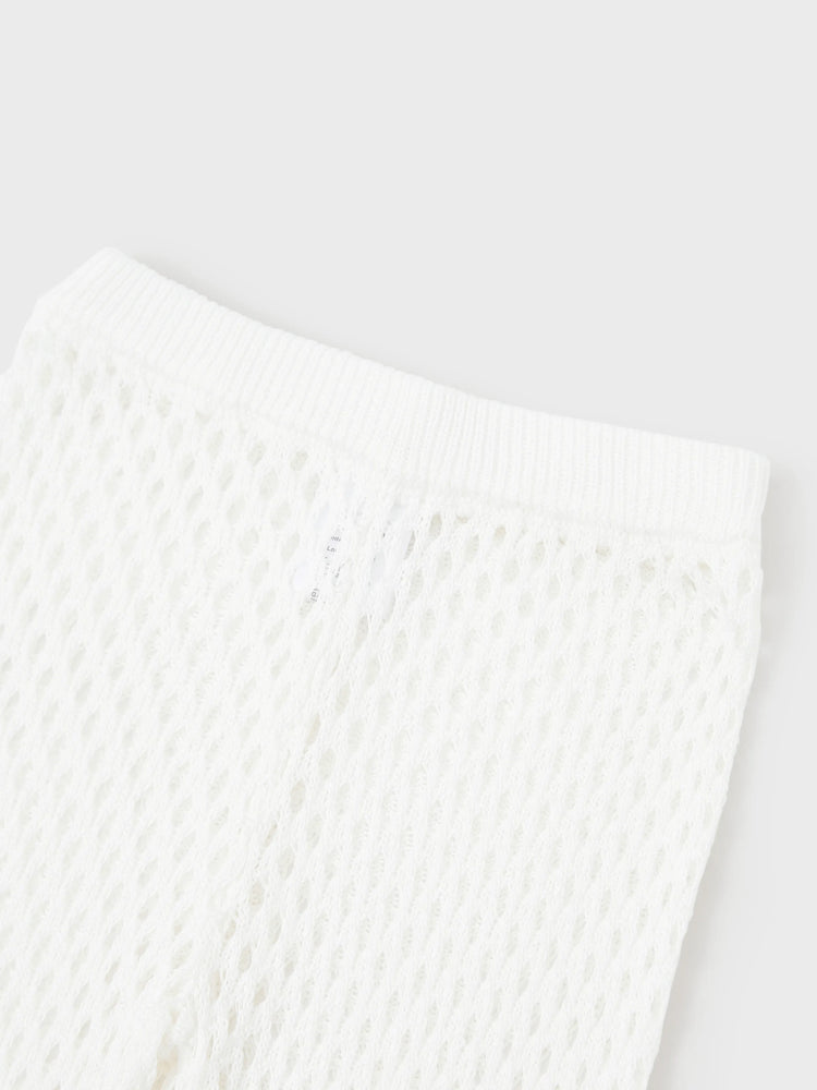 Family Matching Crochet Mid-Rise Swim Cover up White Cargo Pants for Mommy and Me White