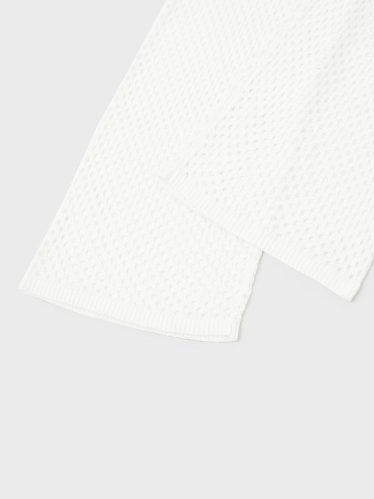 Family Matching Crochet Mid-Rise Swim Cover up White Cargo Pants for Mommy and Me White