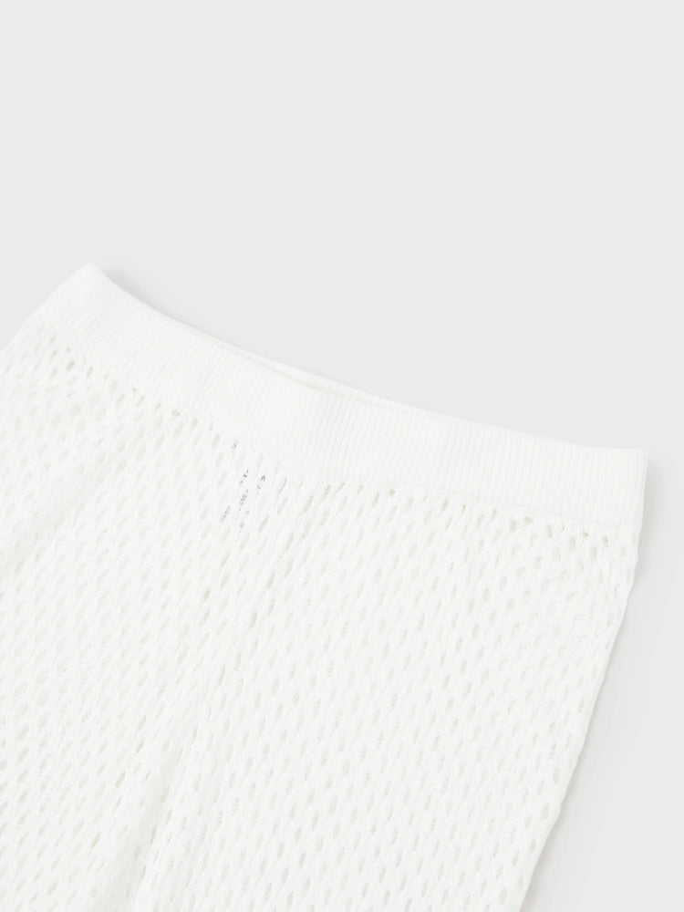 Family Matching Crochet Mid-Rise Swim Cover up White Cargo Pants for Mommy and Me White