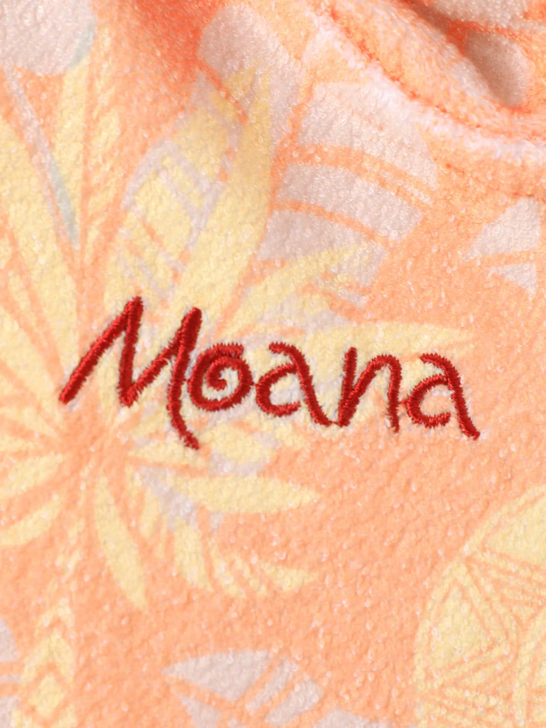 Maillot de bain à capuche et fermeture éclair avec ourlet à volants pour petite fille Motif princesse Disney Moana Orange