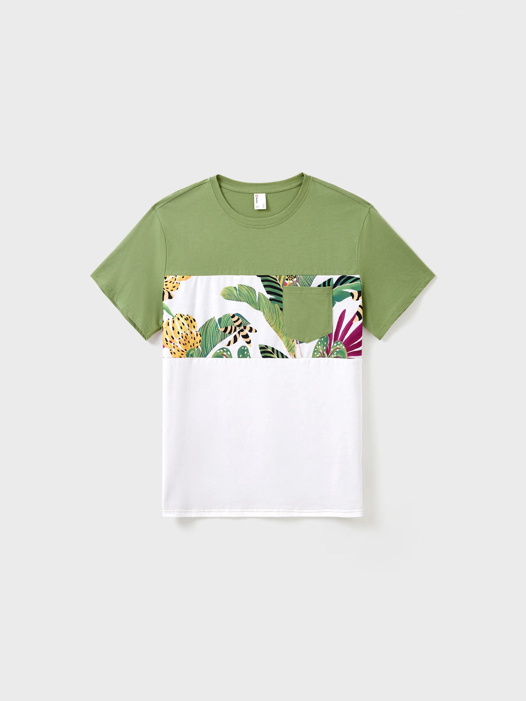 Daddy and Me Family Matching Tropical Floral Print Short-sleeve Top or Camisole Dress Set Multi-color