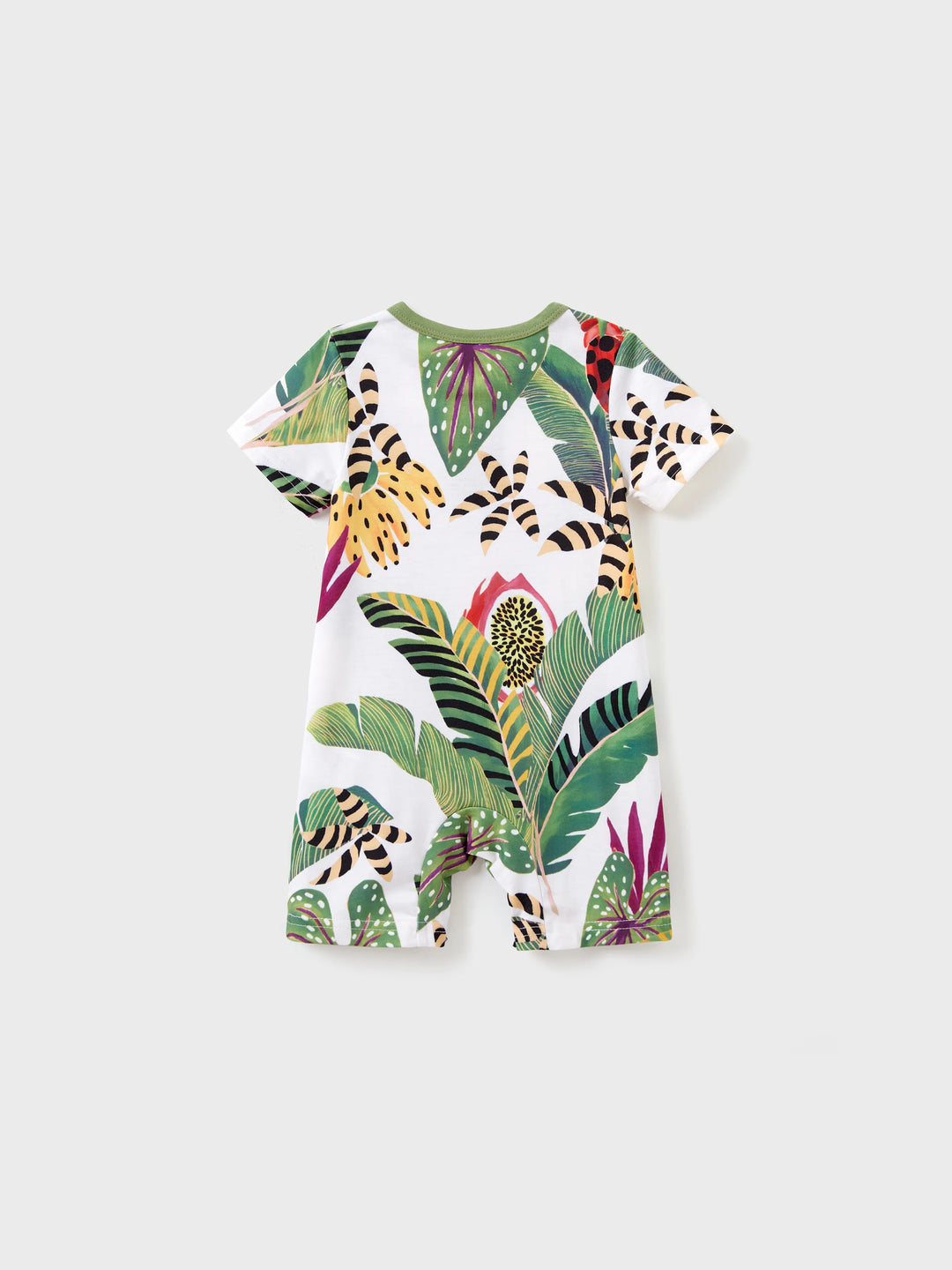 Daddy and Me Family Matching Tropical Floral Print Short-sleeve Top or Camisole Dress Set Multi-color