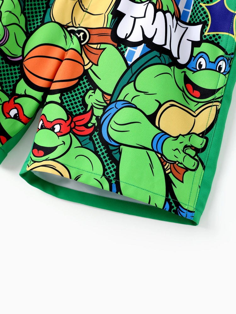 Maillot de bain vert à imprimé Tortues Ninja pour tout-petits et enfants, résistant au soleil, indice de protection solaire UPF 50+