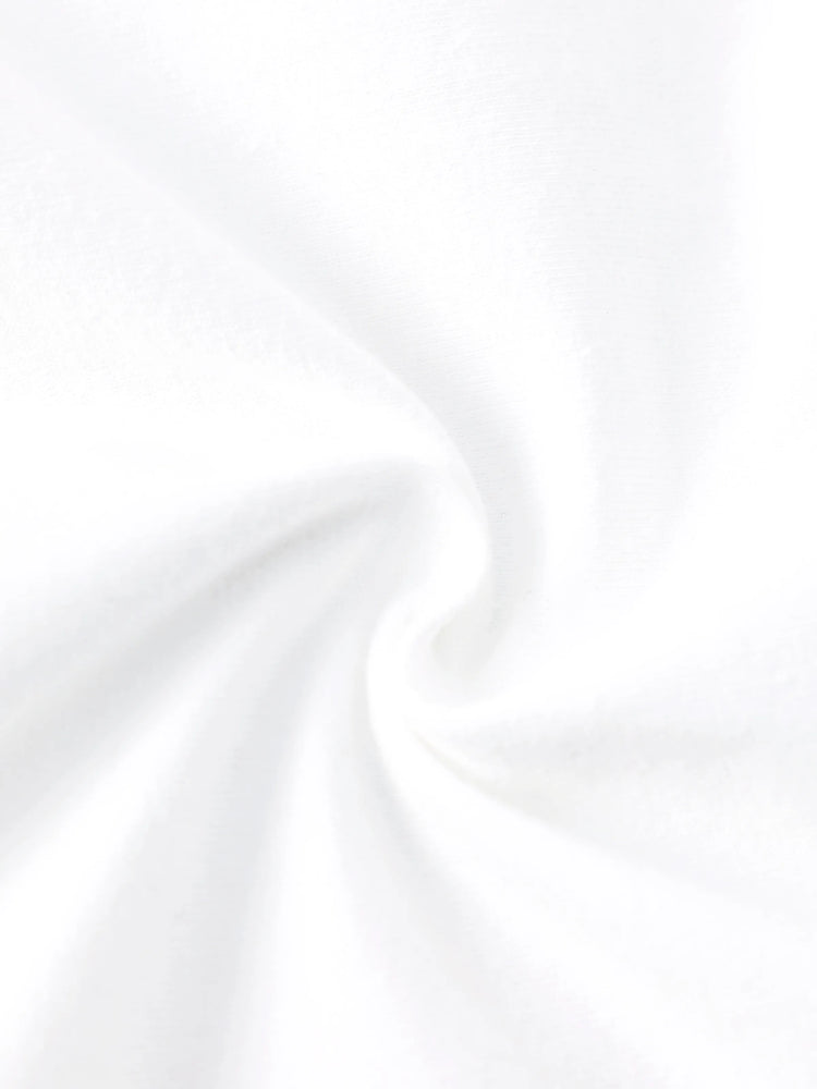 Conjunto de 2 piezas de top de manga corta y falda fruncida de algodón con cordón para niña Barbie, color blanco