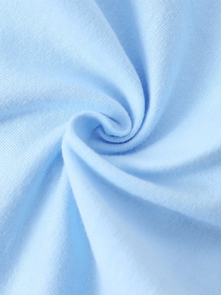 Ensemble 2 pièces débardeur et short en jean à nœud papillon en coton motif Elsa pour petite fille Disney La Reine des Neiges, bleu