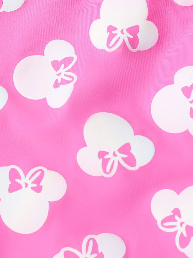 Traje de baño rosa con protección solar 50+ de Minnie Mouse para niña pequeña de Disney Mickey y sus amigos